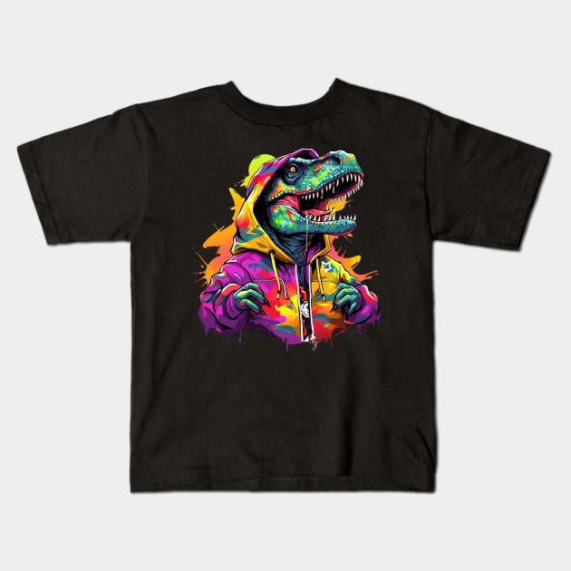 t rex Kids T-Shirt by weirdesigns